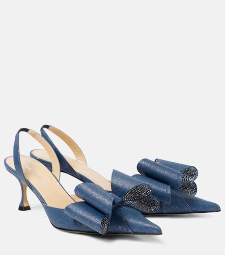 Le Cadeau 65 denim slingback pumps - Mach & Mach - Modalova