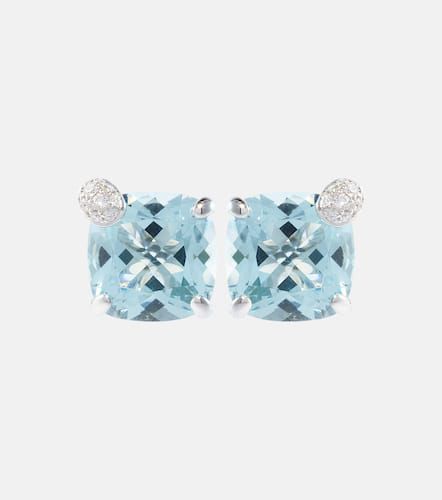 Peekaboo 18kt white gold earrings with aquamarine and diamonds - Bucherer Fine Jewellery - Modalova