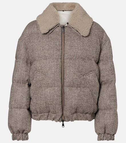 Wool-blend down jacket - Brunello Cucinelli - Modalova