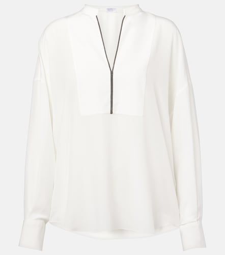 Monili silk blouse - Brunello Cucinelli - Modalova