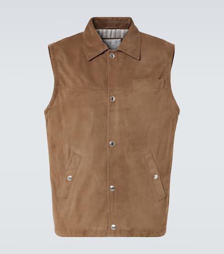 Brunello Cucinelli Gilet in suede - Brunello Cucinelli - Modalova