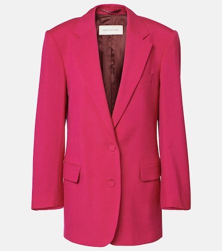 Blazer de lana y mohair oversized - Dries Van Noten - Modalova