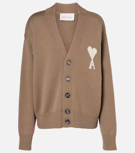 Cardigan Ami de Cœur in lana e cotone - Ami Paris - Modalova