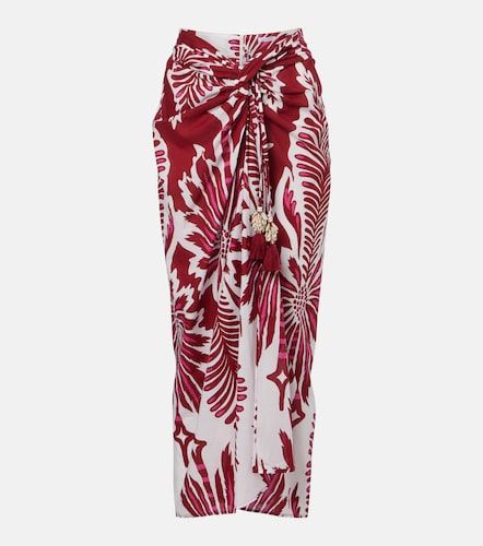 Falda midi Uma de algodón fruncida - Poupette St Barth - Modalova