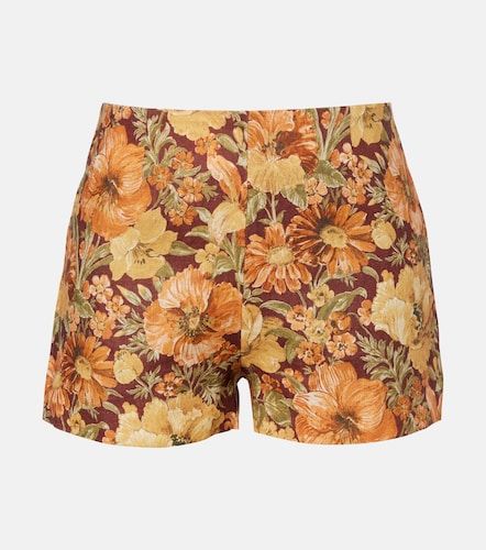 Shorts Lila de lino florales - Faithfull - Modalova