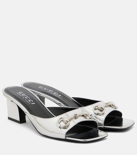 Mules Signora in pelle metallizzata - Gucci - Modalova