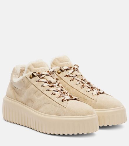 Sneakers con plateau H-Stripes in suede - Hogan - Modalova