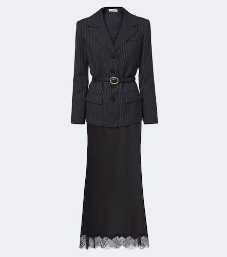 Midikleid mit Satin und Spitze - Self-Portrait - Modalova