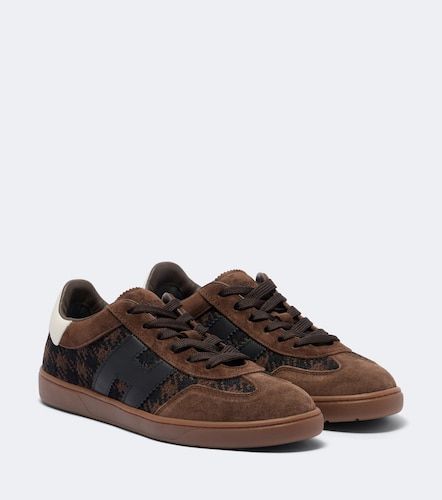 H647 leather-trimmed suede sneakers - Hogan - Modalova
