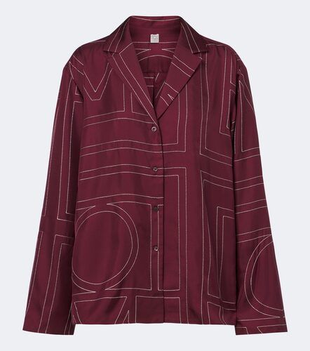 Camicia Monogram in twill di seta - Toteme - Modalova
