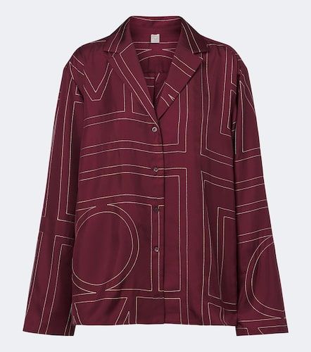 Hemd Monogram aus Seiden-Twill - Toteme - Modalova
