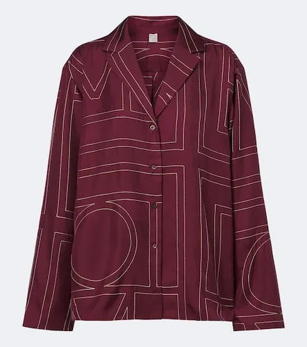 Toteme Monogram silk twill shirt - Toteme - Modalova