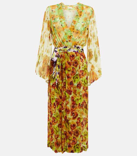 Floral georgette wrap dress - Dries Van Noten - Modalova