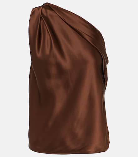 Draped one-shoulder silk satin top - The Sei - Modalova