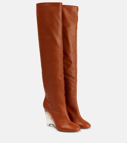 Alaa Leather knee-high boots - Alaia - Modalova