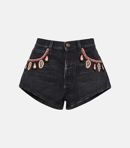 Alanui Embroidered denim shorts - Alanui - Modalova