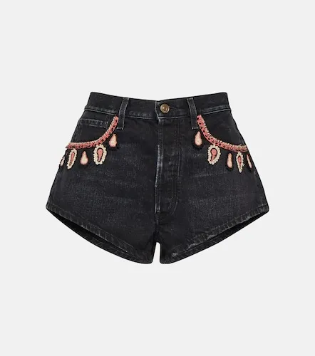 Alanui Shorts di jeans con ricamo - Alanui - Modalova
