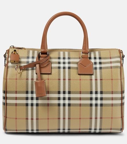 Tote Check Medium en lona de algodón - Burberry - Modalova