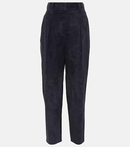 High-rise suede pants - Brunello Cucinelli - Modalova