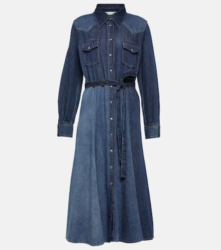 ChloÃ© Paneled denim midi dress - Chloe - Modalova