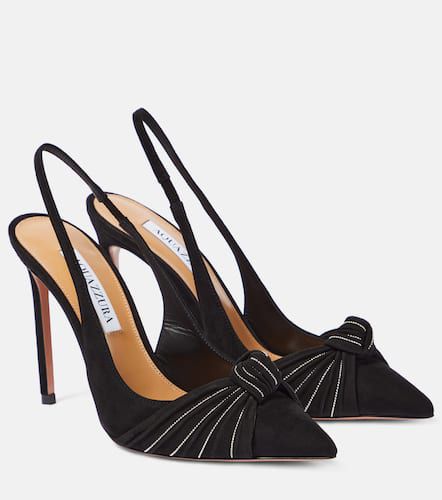 Atelier embellished suede slingback pumps - Aquazzura - Modalova