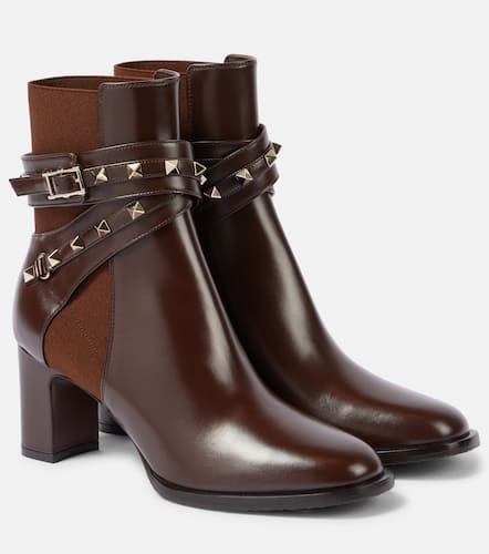 Rockstud leather ankle boots - Valentino Garavani - Modalova