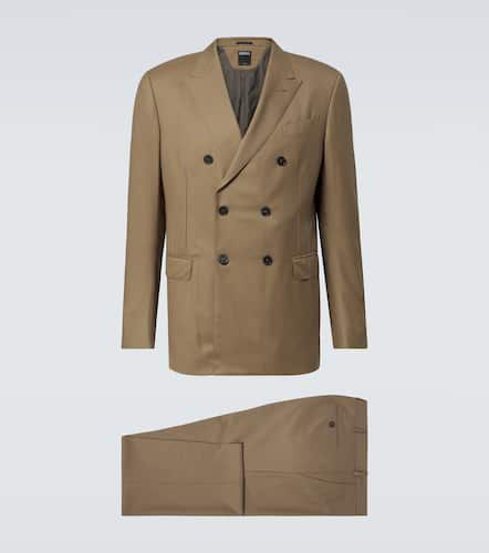 Double-breasted wool twill suit - Zegna - Modalova