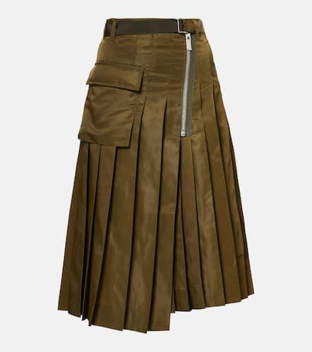 Sacai Pleated twill midi skirt - Sacai - Modalova