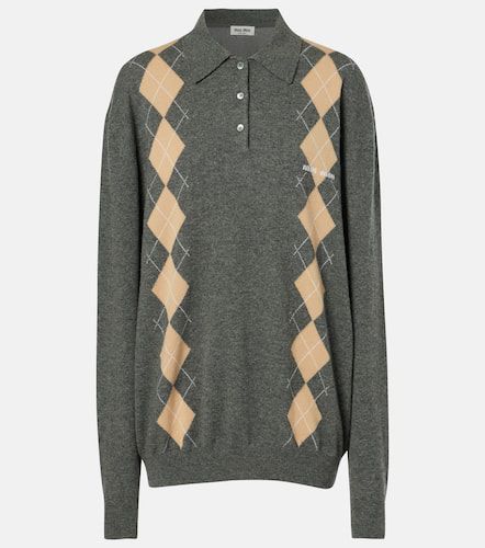 Miu Miu Argyle cashmere sweater - Miu Miu - Modalova