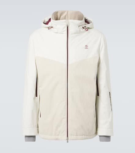 Corduroy-paneled ski jacket - Brunello Cucinelli - Modalova