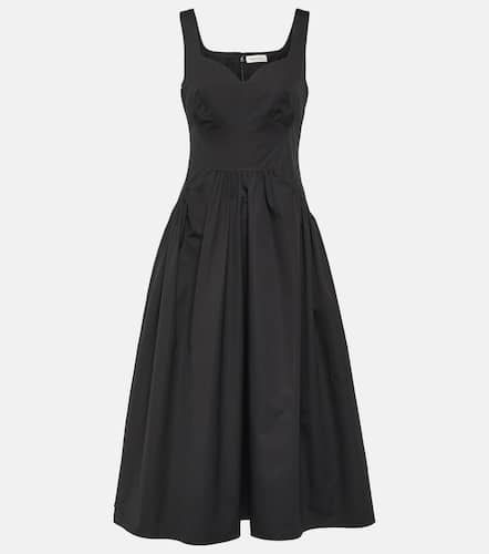 Sweetheart-neck cotton midi dress - Alexander McQueen - Modalova