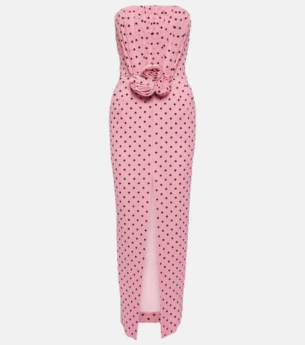 Polka-dot silk georgette bustier gown - Alessandra Rich - Modalova