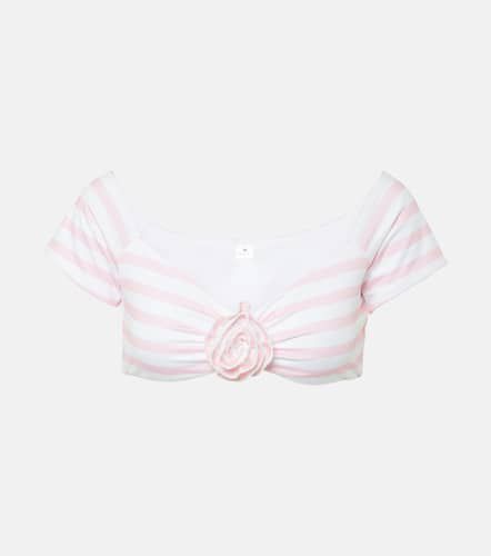 Stefani striped off-shoulder crop top - Bananhot - Modalova