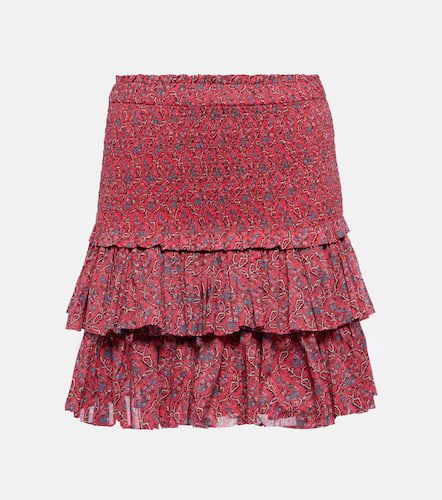 Naomi shirred tiered cotton miniskirt - Marant Etoile - Modalova