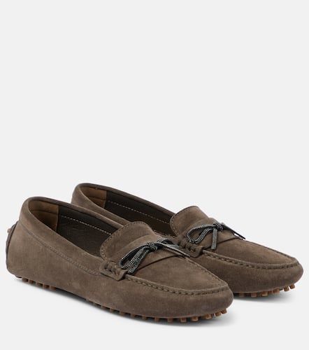 Monili suede driving shoes - Brunello Cucinelli - Modalova