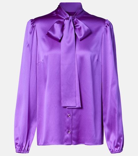 Schluppenbluse aus Satin - Dolce&Gabbana - Modalova