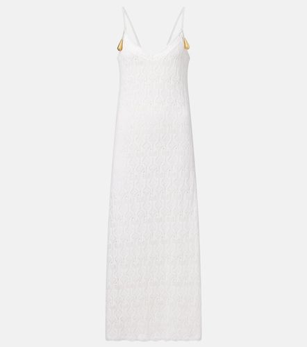 Abito lungo Fish Lace in cotone e seta - Bottega Veneta - Modalova