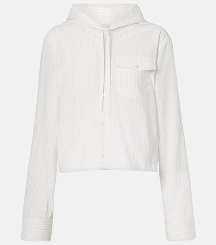 Camicia cropped gessata con cappuccio - JW Anderson - Modalova