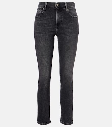 Jeans slim cropped de tiro medio - AG Jeans - Modalova