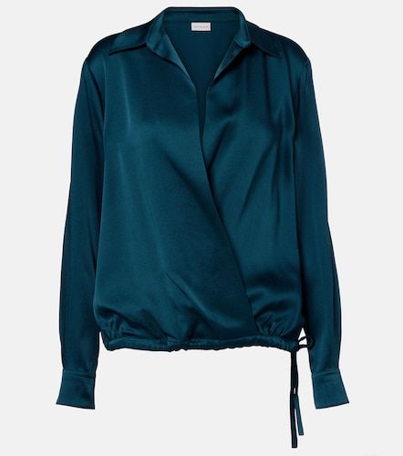 Top envolvente de satén - Dries Van Noten - Modalova