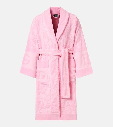 Bata de baño de rizo de algodón con DG - Dolce&Gabbana Casa - Modalova