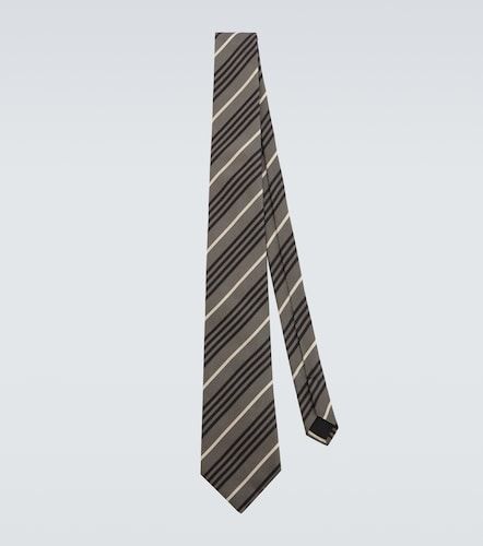 Corbata de seda a rayas - Saint Laurent - Modalova