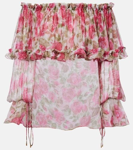 Chloé Top de seda floral - Chloe - Modalova