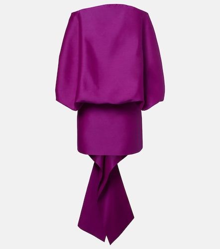 Abito corto off-shoulder in lana e seta - Balenciaga - Modalova