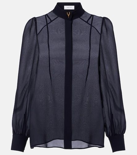 Camisa Wishbone de georgette de seda - McQueen - Modalova
