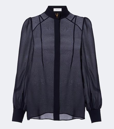 Camisa Wishbone de georgette de seda - McQueen - Modalova