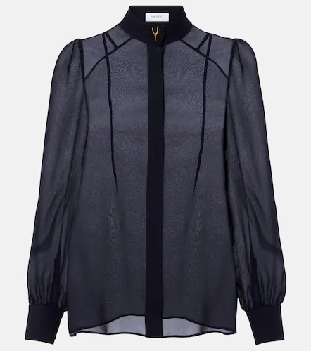 Wishbone silk georgette shirt - McQueen - Modalova