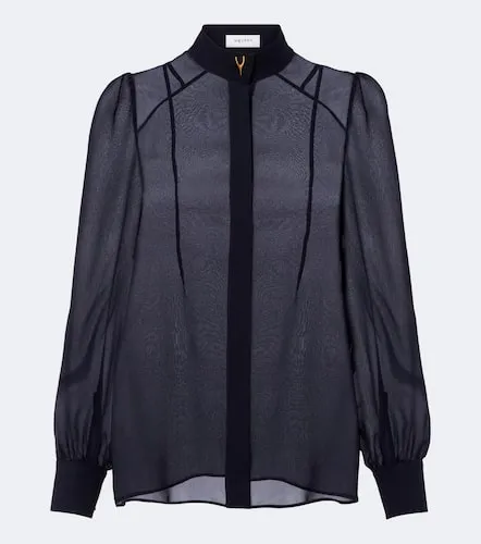 Wishbone silk georgette shirt - McQueen - Modalova