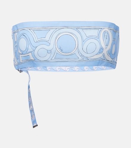 Printed cotton toile bandeau top - Pucci - Modalova