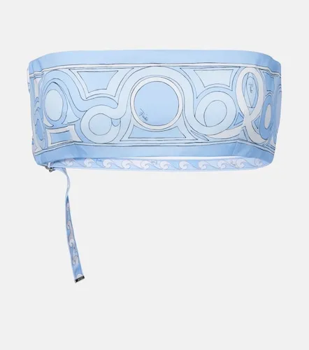 Printed cotton toile bandeau top - Pucci - Modalova
